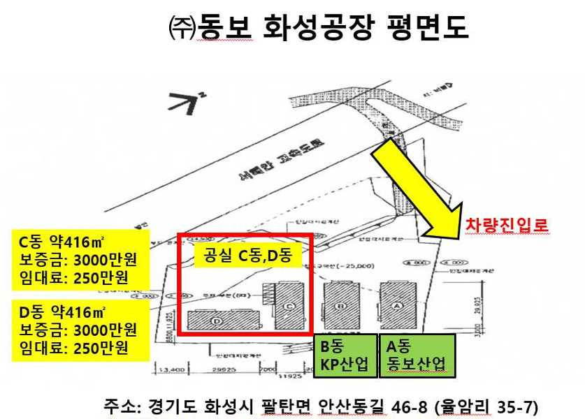 경기 화성만세구 팔탄면 율암리 35-7 C동 ▶▶ 율암리 넓은 마당,대형차 진 출입,전력100Kw 공장,창고 임대 ◀◀ 월세 매물번호 10124 사진 5